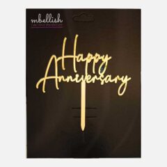 Happy Anniversary Acrylic Cake Topper, Size – Medium