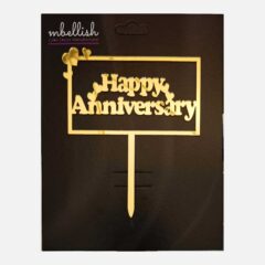 Happy Anniversary Acrylic Cake Topper, Size – Medium