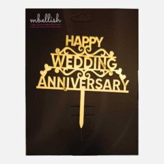 Happy Anniversary Acrylic Cake Topper, Size – Medium