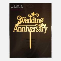 Happy Anniversary Acrylic Cake Topper, Size – Medium