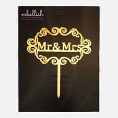 Mr & Mrs Acrylic Cake Topper, Size – Medium