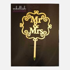 Mr & Mrs Acrylic Cake Topper, Size – Medium