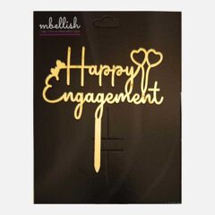 Happy Engagement Acrylic Cake Topper, Size – Medium