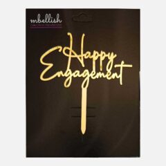 Happy Engagement Acrylic Cake Topper, Size – Medium