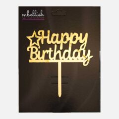 Happy Birthday Acrylic Cake Topper, Size – Medium