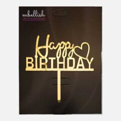 Happy Birthday Acrylic Cake Topper, Size – Medium