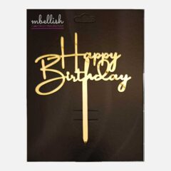 Happy Birthday Acrylic Cake Topper, Size – Medium