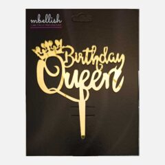 Birthday Queen Acrylic Cake Topper, Size – Medium