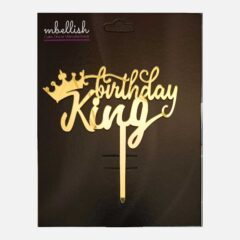 Birthday King Acrylic Cake Topper, Size – Medium