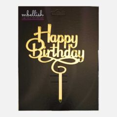 Happy Birthday Acrylic Cake Topper, Size – Medium