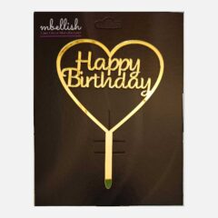 Happy Birthday Acrylic Cake Topper Frame, Size – Medium