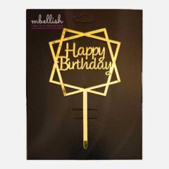 Happy Birthday Acrylic Cake Topper Frame, Size – Medium