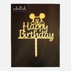 Happy Birthday Acrylic Cake Topper Mickey Mouse, Size – Medium