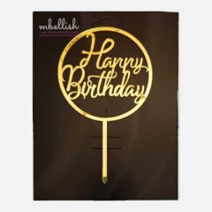 Happy Birthday Acrylic Cake Topper Frame, Size – Medium