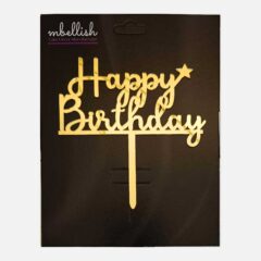 Happy Birthday Acrylic Cake Topper, Size – Medium