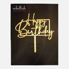 Happy Birthday Acrylic Cake Topper, Size – Medium