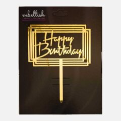 Happy Birthday Acrylic Cake Topper Frame, Size – Medium