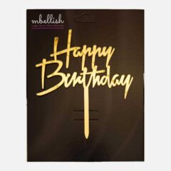 Happy Birthday Acrylic Cake Topper, Size – Medium