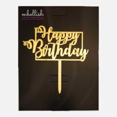 Happy Birthday Acrylic Cake Topper, Size – Medium