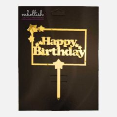 Happy Birthday Acrylic Cake Topper Frame, Size – Medium