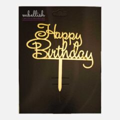 Happy Birthday Acrylic Cake Topper, Size – Medium