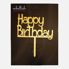 Happy Birthday Acrylic Cake Topper, Size – Medium