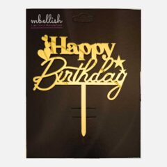 Happy Birthday Acrylic Cake Topper, Size – Medium