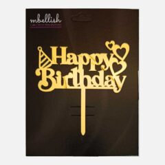 Happy Birthday Acrylic Cake Topper, Size – Medium