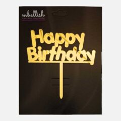 Happy Birthday Acrylic Cake Topper, Size – Medium