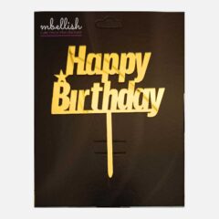 Happy Birthday Acrylic Cake Topper, Size – Medium