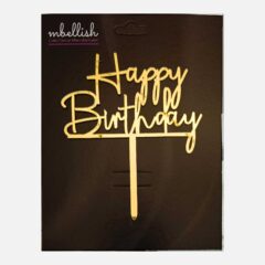 Happy Birthday Acrylic Cake Topper, Size – Medium