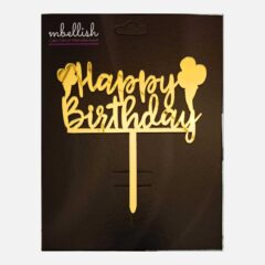 Happy Birthday Acrylic Cake Topper, Size – Medium