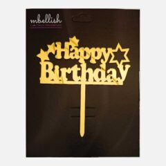 Happy Birthday Acrylic Cake Topper, Size – Medium