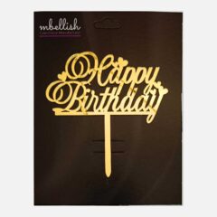 Happy Birthday Acrylic Cake Topper, Size – Medium