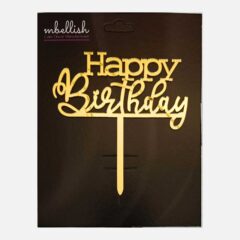 Happy Birthday Acrylic Cake Topper, Size – Medium