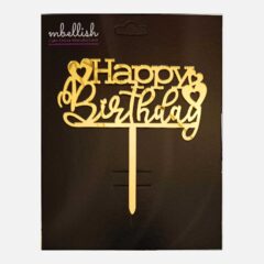 Happy Birthday Acrylic Cake Topper, Size – Medium