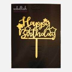 Happy Birthday Acrylic Cake Topper, Size – Medium