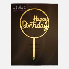 Happy Birthday Acrylic Cake Topper Frame, Size – Medium