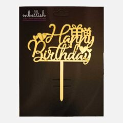 Happy Birthday Acrylic Cake Topper, Size – Medium