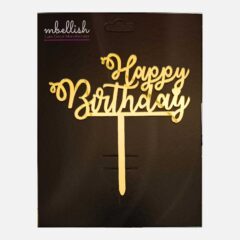 Happy Birthday Acrylic Cake Topper, Size – Medium