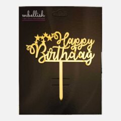 Happy Birthday Acrylic Cake Topper, Size – Medium