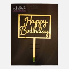 Happy Birthday Acrylic Cake Topper Frame, Size – Medium