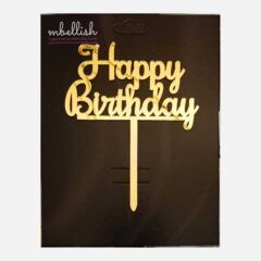 Happy Birthday Acrylic Cake Topper, Size – Medium