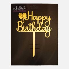 Happy Birthday Acrylic Cake Topper, Size – Medium