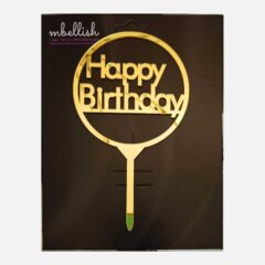 Happy Birthday Acrylic Cake Topper Frame, Size – Medium