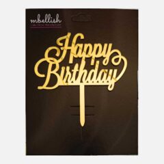 Happy Birthday Acrylic Cake Topper, Size – Medium