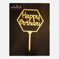 Happy Birthday Acrylic Cake Topper Frame, Size – Medium