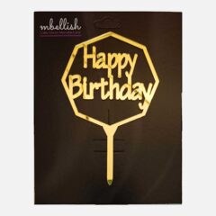 Happy Birthday Acrylic Cake Topper Frame, Size – Medium