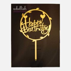 Happy Birthday Acrylic Cake Topper Frame, Size – Medium