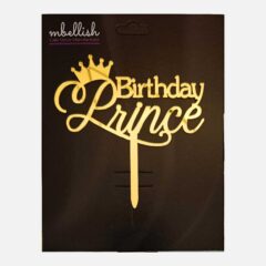 Birthday Prince Acrylic Cake Topper, Size – Medium